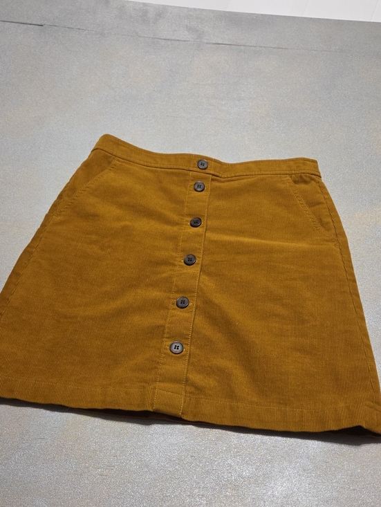 J. Crew Dresses & Skirts - J. Crew Button-Front Corduroy Mini Skirt in Mustard 99% Cotton